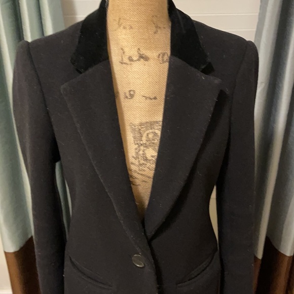 Bird by JUICY COUTURE Black Wool Coat Size M - Picture 2 of 8